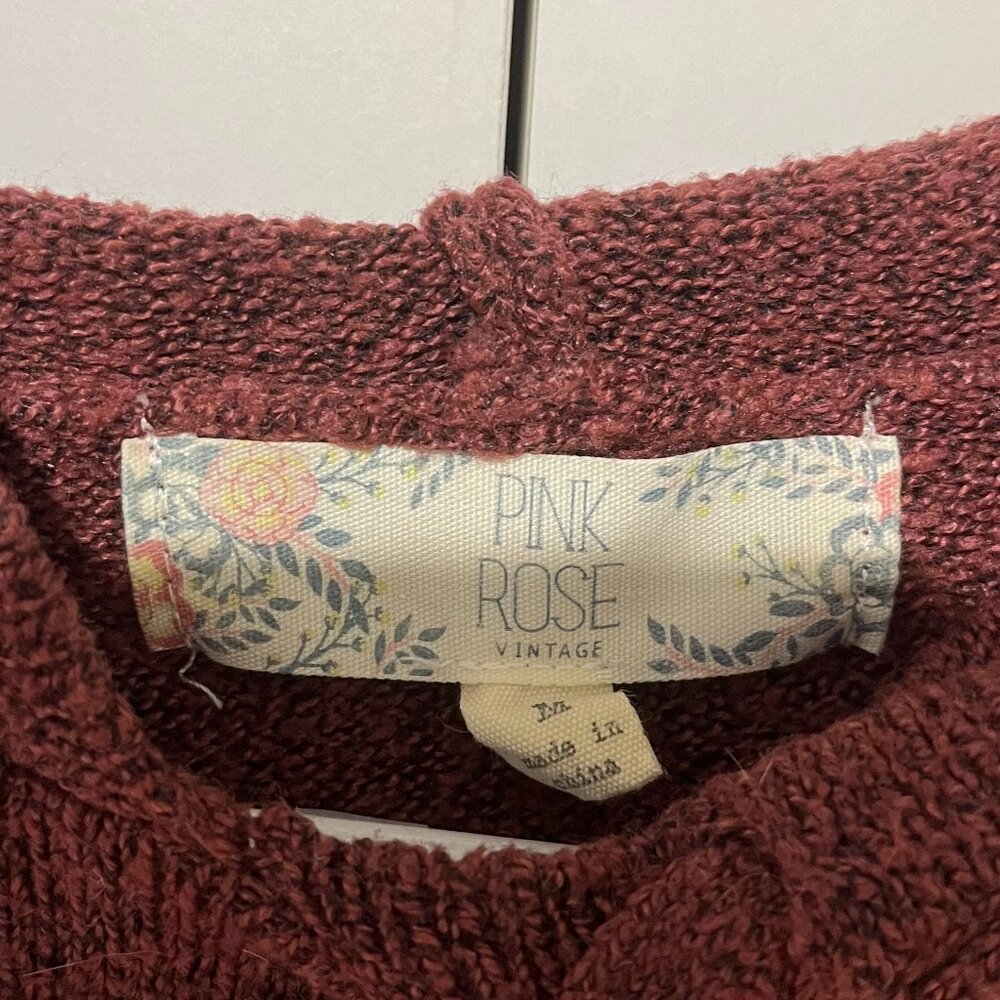 Pink Rose Hooded Sweater - Picture 4 of 4